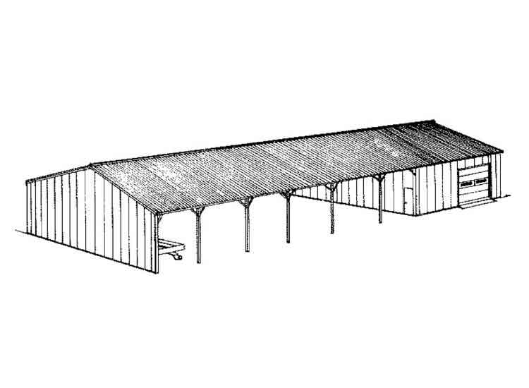 32x130 machine shed building plans blueprints
