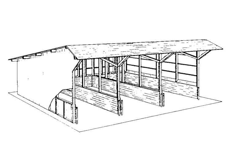43x52 salt sand storage shed plans blueprints