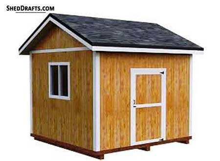 10x12 Gable Garden Storage Shed Plans Blueprints 00 Thumb
