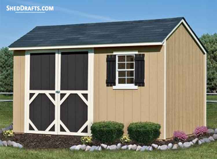 10x12 Saltbox Storage Shed Diy Plans Blueprints 2