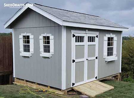 12x16 Gable Garden Storage Shed Plans Blueprints 00 Thumb