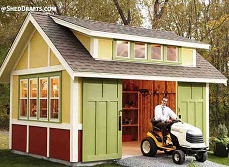 12x16 Gable Storage Shed Building Plans Blueprints 00 Thumb 2