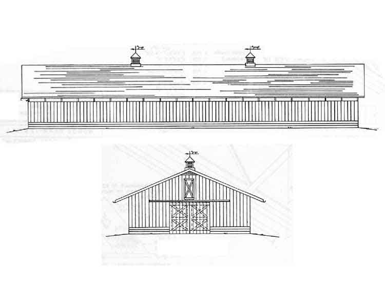 17 Stall Horse Barn Plans Blueprints 00 Draft Design