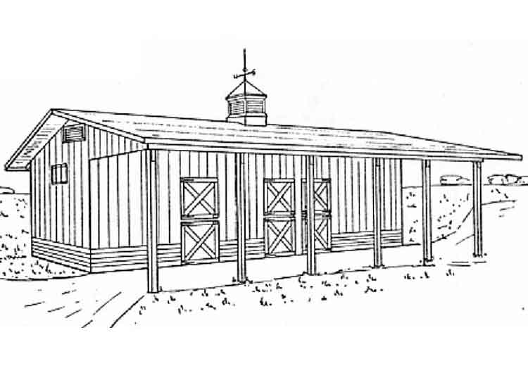 2 Stall Horse Stable Plans Blueprints 00 Draft Design