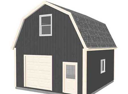 20x24 Gambrel Roof Barn Shed Plans 00 Thumb 2