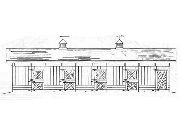 8 Stall Horse Barn Plans Blueprints 00 Draft Design