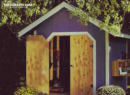 8x10 Gable Tool Storage Shed Plans Blueprints 00 Thumb