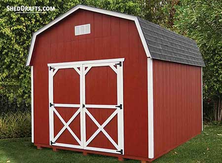 8x10 Gambrel Timber Storage Shed Plans Blueprints 00 Thumb 4