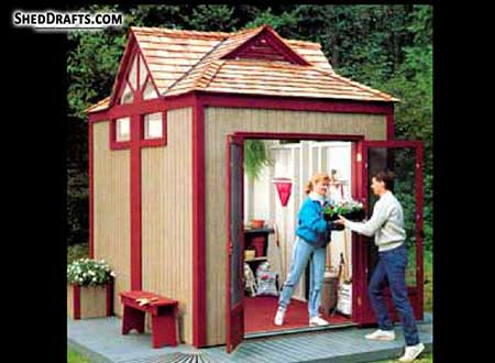 8x10 Garden Shed Plans With Workbench Blueprints 00 Thumb
