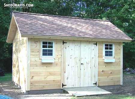 8x12 Gable Garden Storage Shed Plans Blueprints 00 Thumb