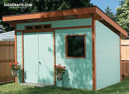 8x12 Slant Roof Utility Shed Plans Blueprints 00 Thumb 4