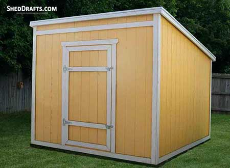 8x8 Lean To Storage Shed Plans Blueprints 00 Thumb