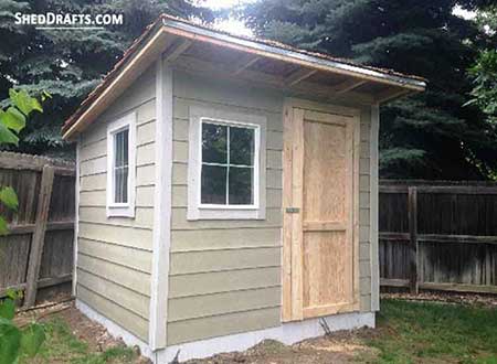 8x8 Lean To Utility Shed Plans Blueprints 00 Thumb 2