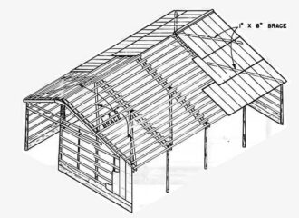 40x60 Pole Barn Plans Blueprints 00 Draft Design