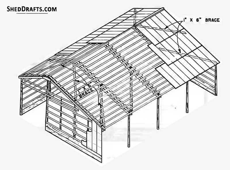 40x60 Pole Barn Plans Blueprints 00 Draft Design