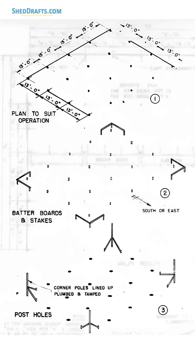 40x60 Pole Barn Plans Blueprints 03 Foundation Details