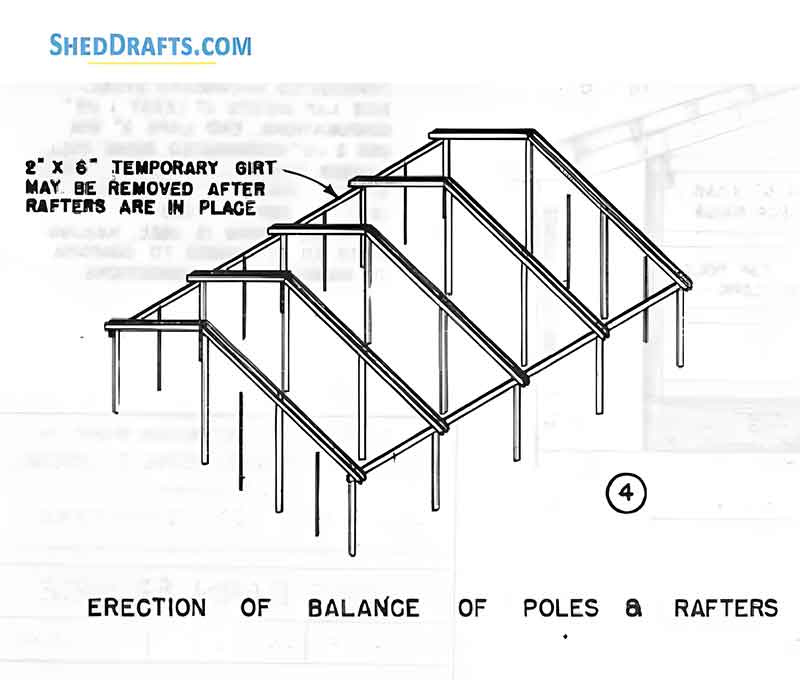 40x60 Pole Barn Plans Blueprints 11 Post Construction Details