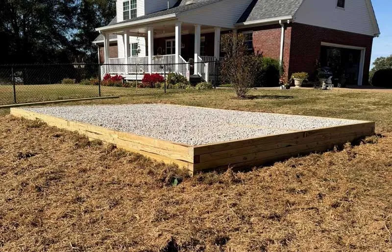 Storage Shed Foundation Build