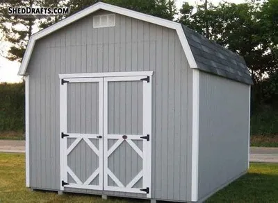 8x12 Gambrel Timber Storage Shed Plans