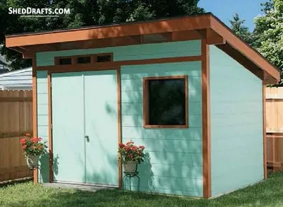 8x12 Slant Roof Utility Shed Plans