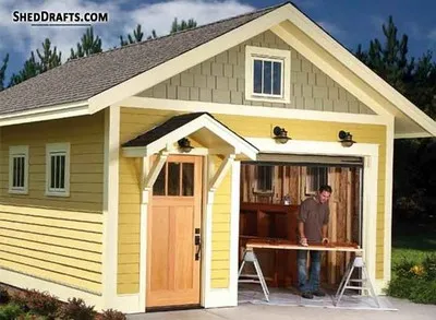 16x20 Gable Garage Shed Plans