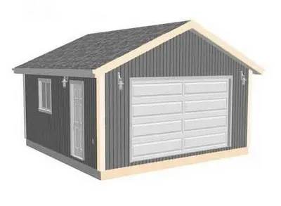 24x24 Gable Garage Shed Building Plans