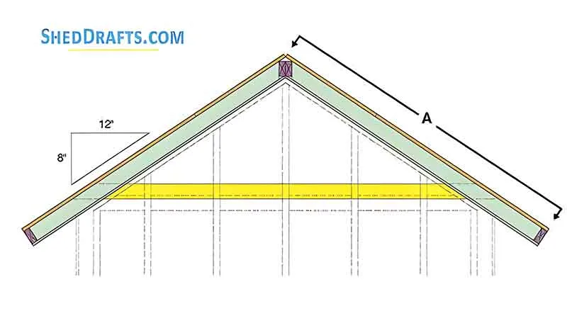 8x12 Storage Shed Plans Blueprints 08 Roof Framing