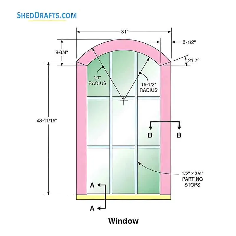 8x12 Storage Shed Plans Blueprints 12 Window