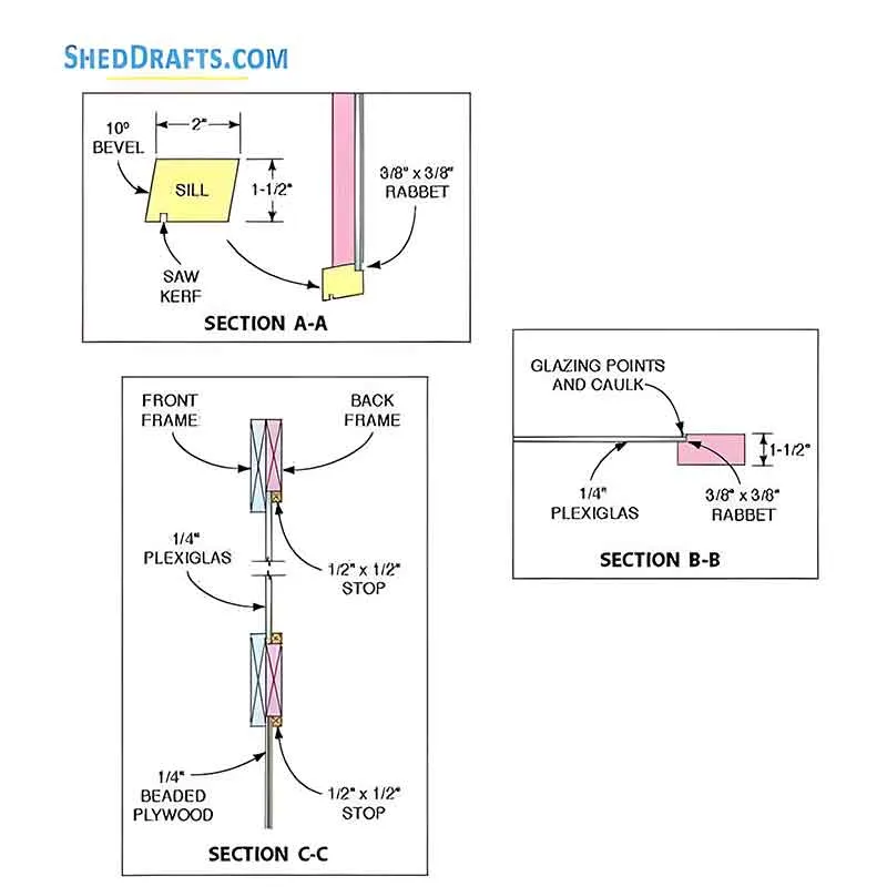 8x12 Storage Shed Plans Blueprints 15 Door Details