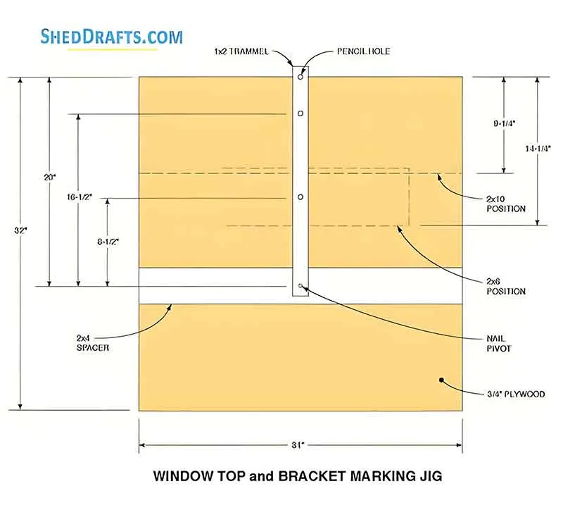 8x12 Storage Shed Plans Blueprints 16 Bracket Marking