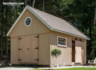 00 14x20 Timber Post Beam Barn Shed Plans Blueprints