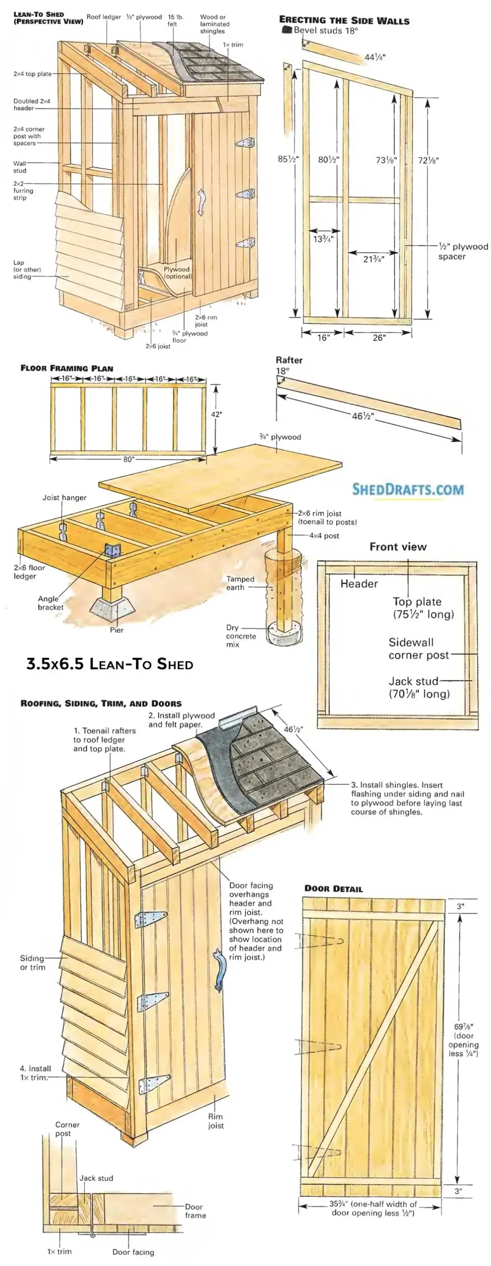 05 Slant Roof Shed Plans