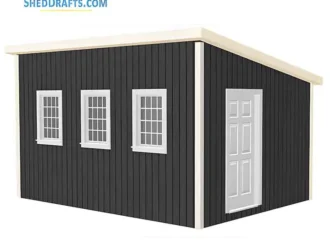 12x16 Wooden Lean To Shed Plans Blueprints 2