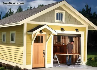 16x20 Gable Garage Shed Plans Blueprints
