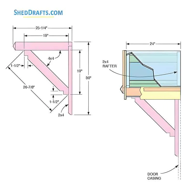 16x20 Gable Garage Shed Plans Blueprints 10 Door Casing Details