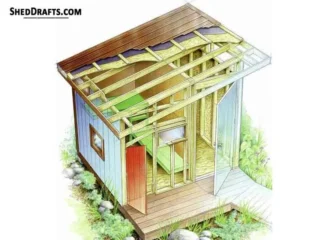 9x10 Slant Roof Shed Plans Blueprints 3
