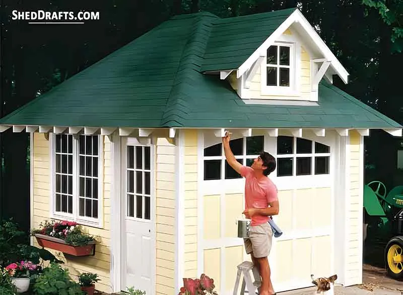 10x12 Hip Roof Storage Shed Dormer Plans Blueprints 00 Draft Design 4