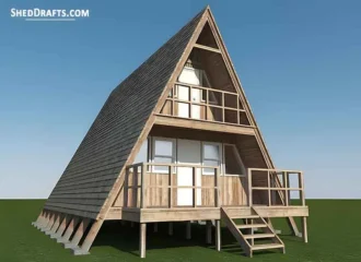 24x24 A Frame Cabin Shed Plans Blueprints 00 Draft Design 2