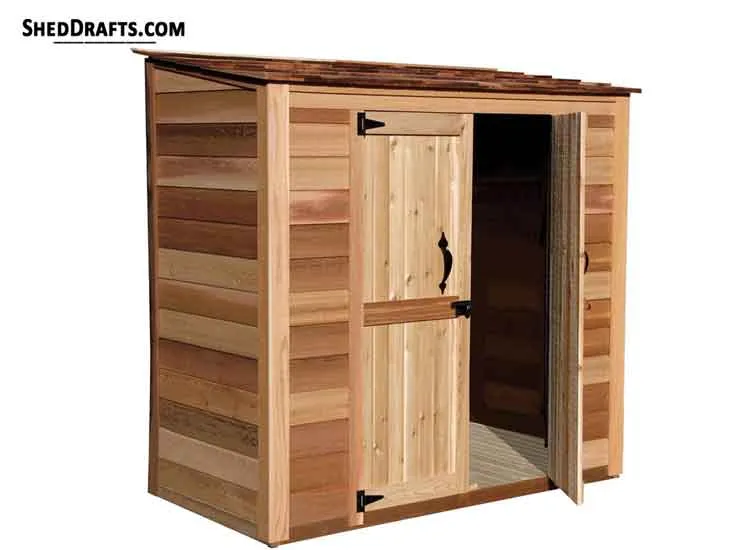 4x8 Lean To Shed Building Plans Blueprints 00 Draft Design 2