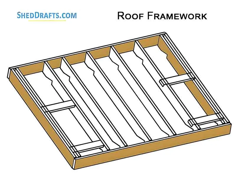 4x8 Lean To Shed Building Plans Blueprints 13 Roof Framing Details 2