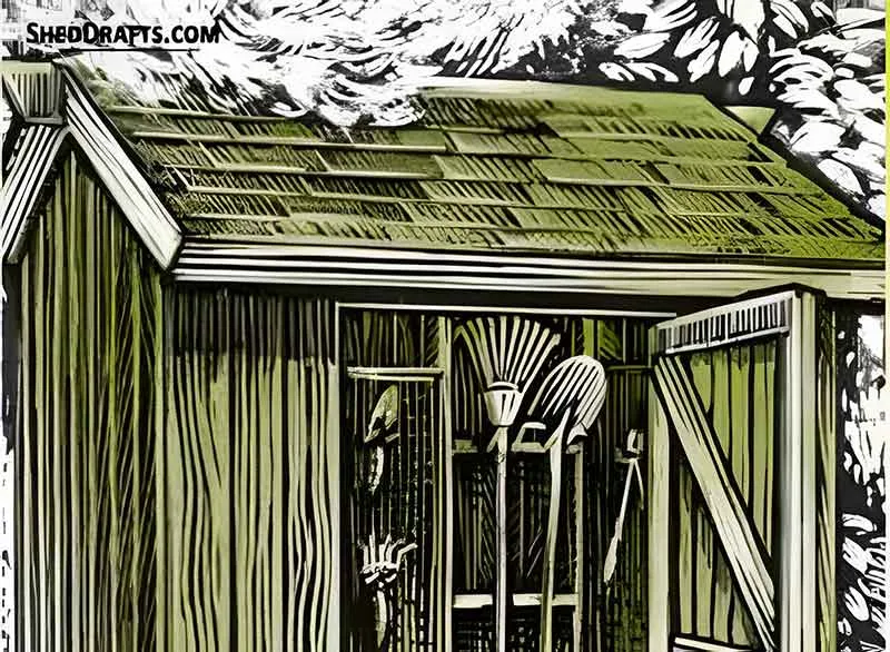4x6 Garden Tool Storage Shed Plans Blueprints 4