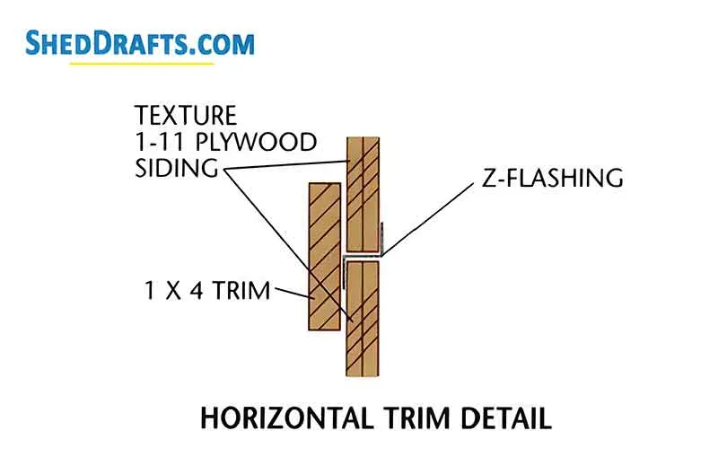8x12 Gable Garden Shed Plans Blueprints 14 Trim Detail