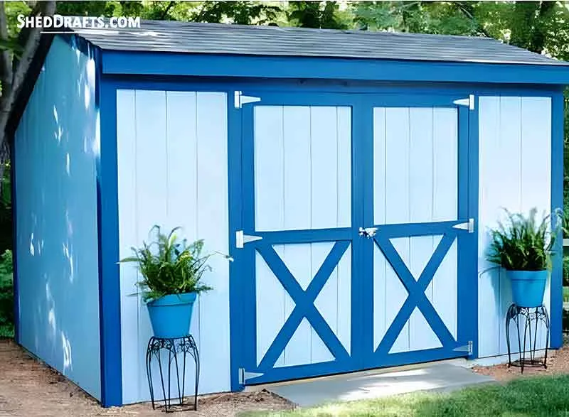 8x12 Saltbox Storage Shed Plans Blueprints