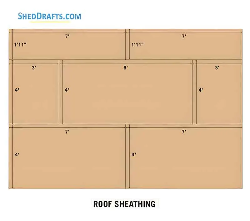 8x12 Slant Roof Utility Shed Plans Blueprints 10 Roof Sheathing 2