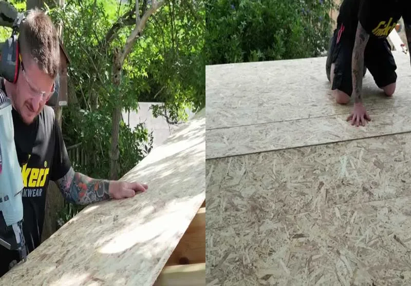 08 Gable Shed Roof Framing With Trusses Sheathing