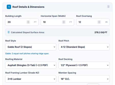 Shed Roof Load Calculator 2